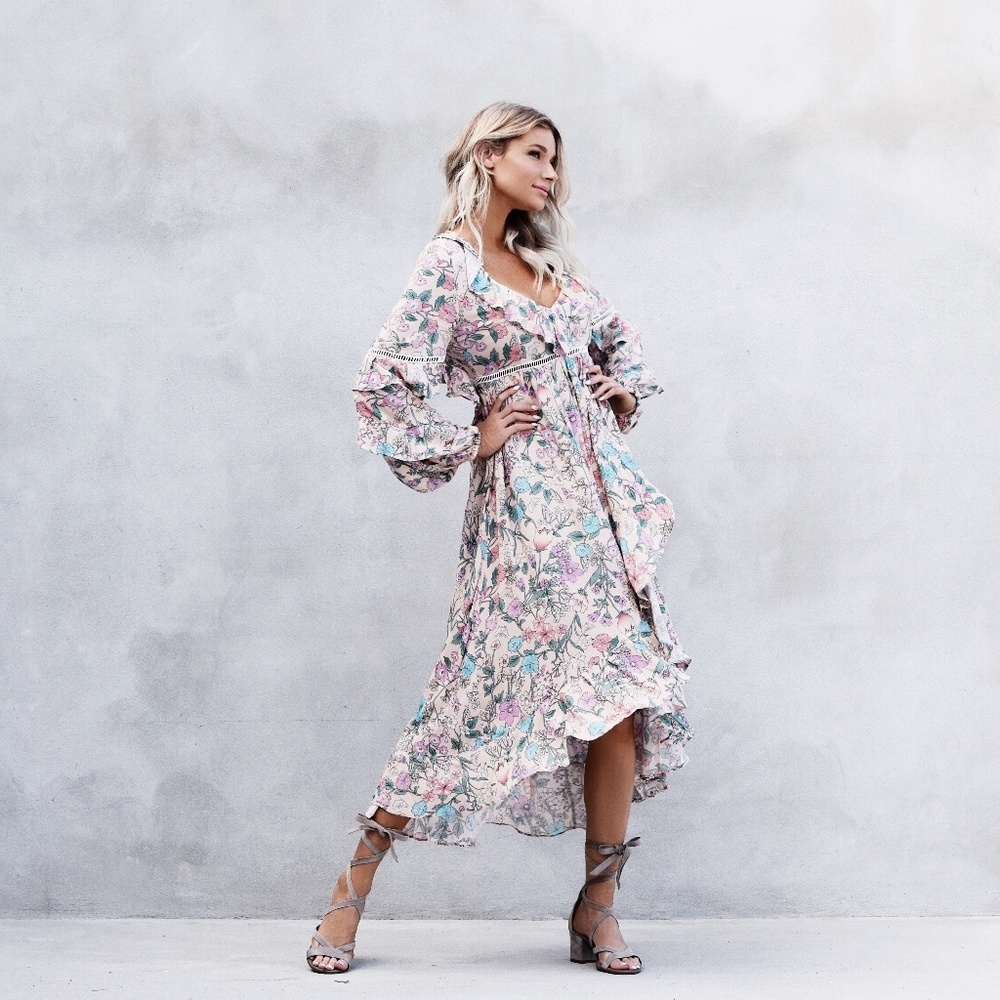 Spell and the Gypsy Sayulita Fril Gown -S NWT